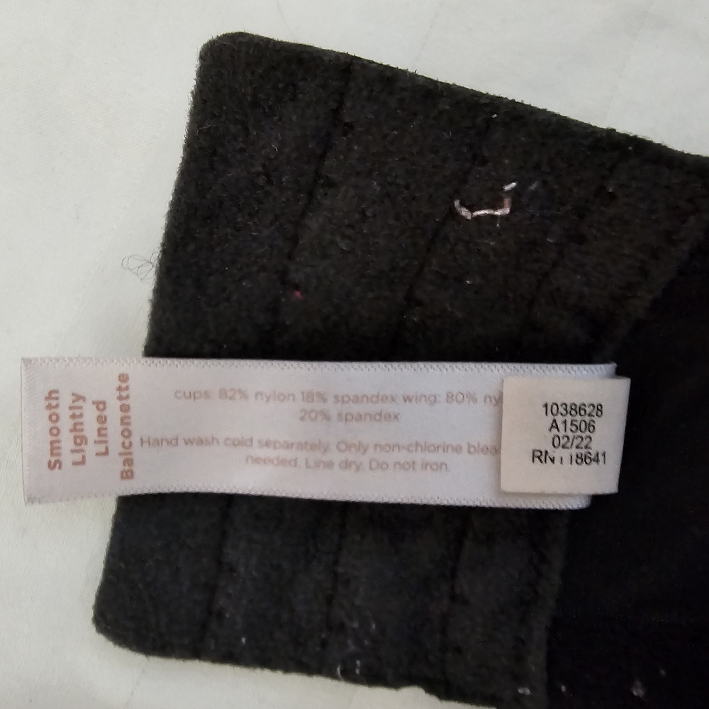 Cacique Smooth Lightly Lined Balconette in black / 40DDD - Picture 3 of 6